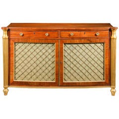 Late George III Bow-Front Side Cabinet