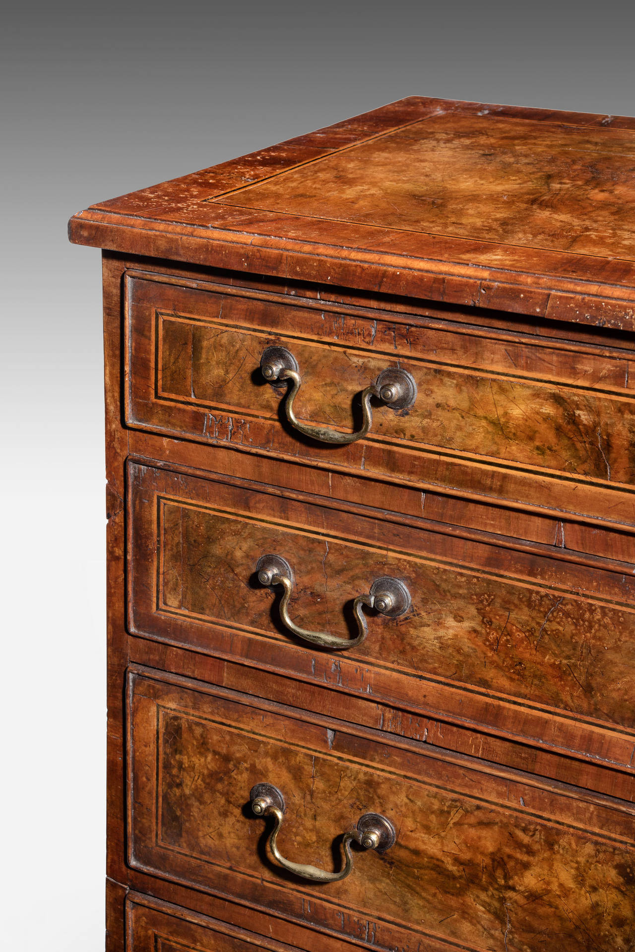 Great Britain (UK) Mid-18th Century North Country Walnut Chest of Drawers