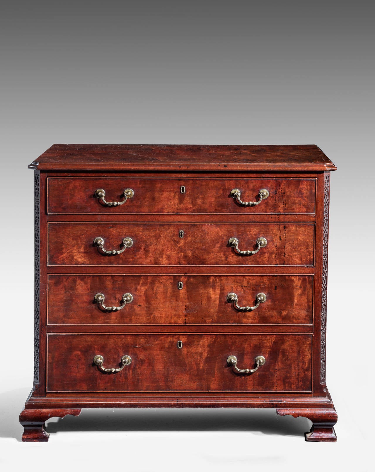Chippendale Period Mahogany Chest of Drawers 1