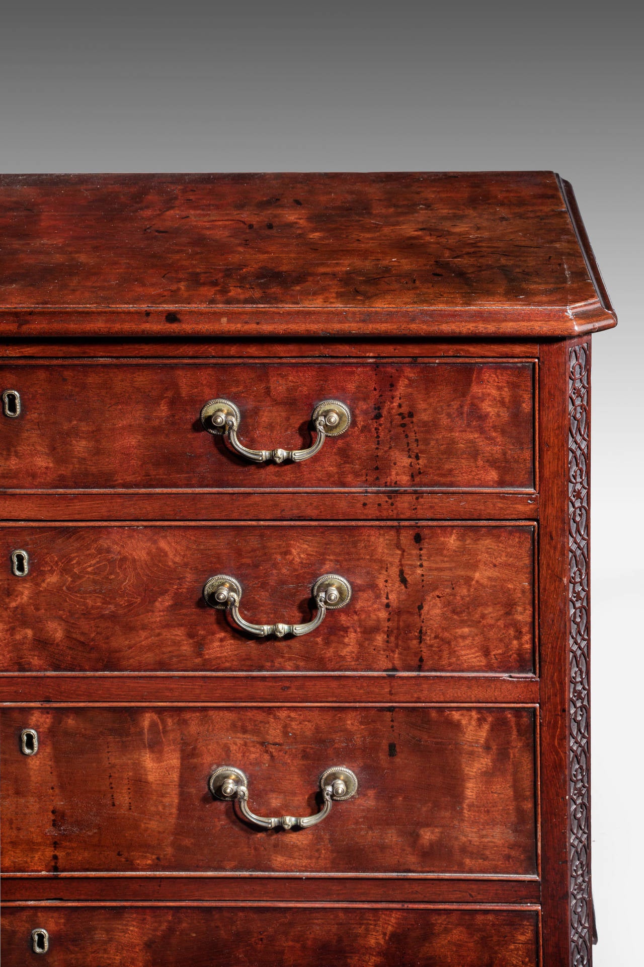Chippendale Period Mahogany Chest of Drawers 4