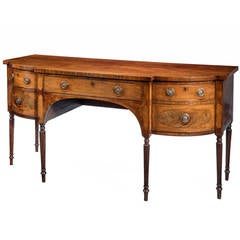 George III Period Mahogany Bow and Breakfront Sideboard