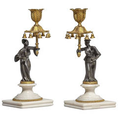 Pair of Regency Period Gilt Bronze Candlesticks 9