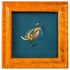 Vintage Set of Eight Mid 20th Century Fishing Flies Frames