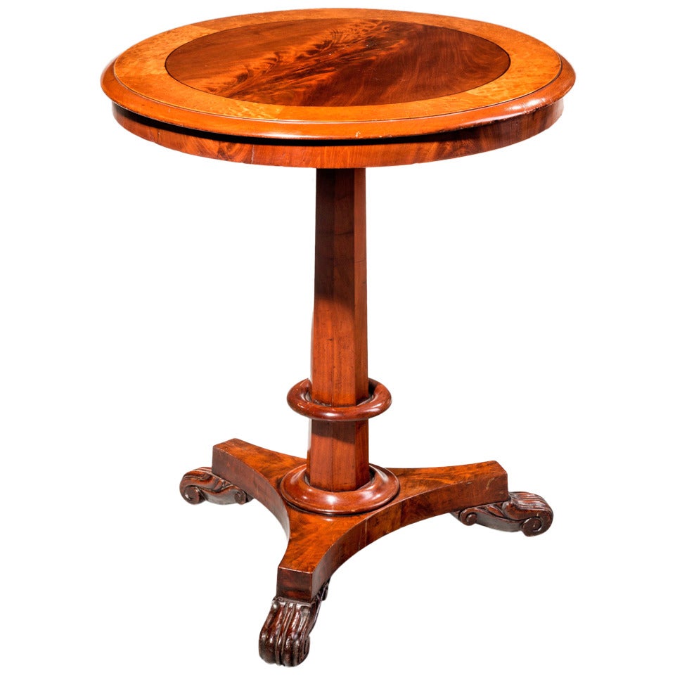 Regency Period Mahogany Circular Occasional Table at 1stDibs