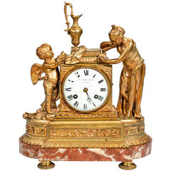 Louis XVI Period Gilt Bronze Mantel Clock 11