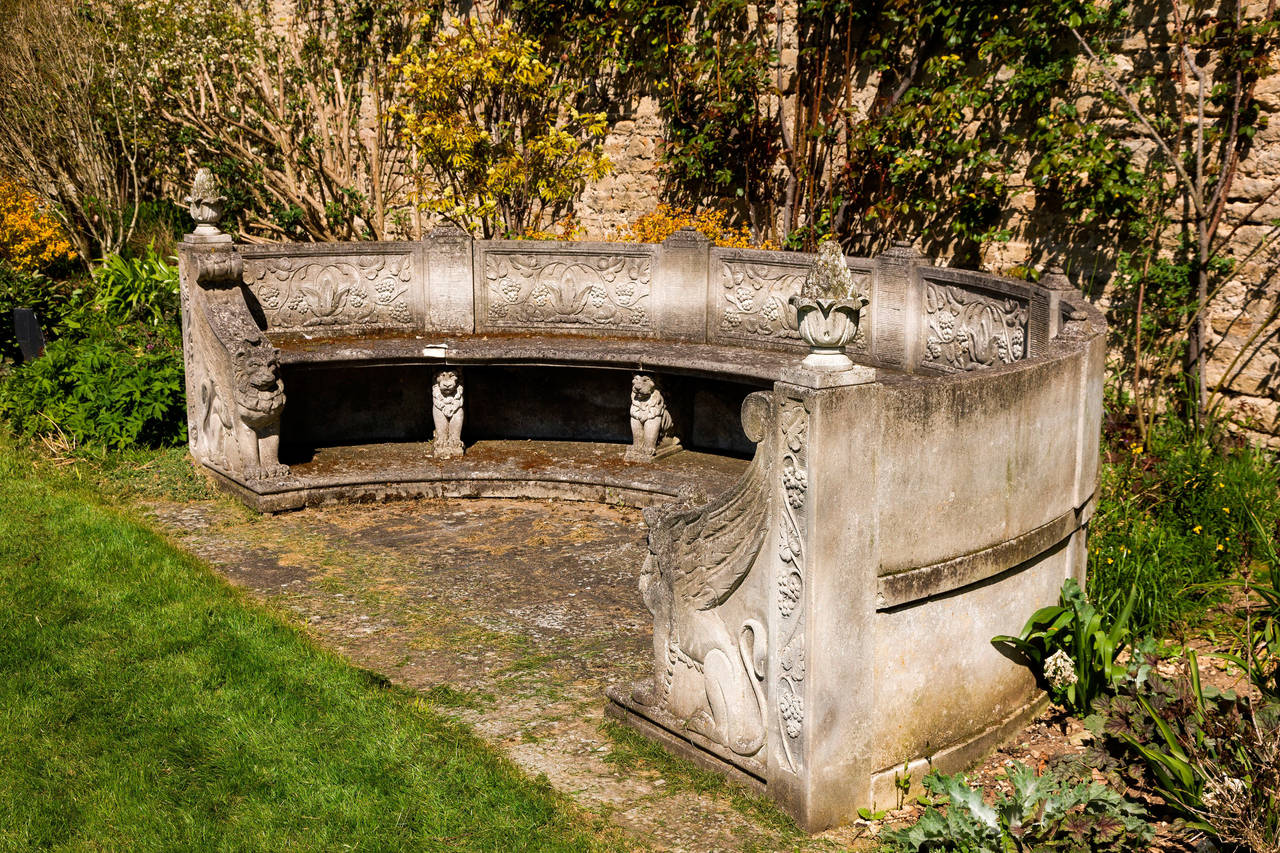 Late 20th Century Stone Concave Seat 1