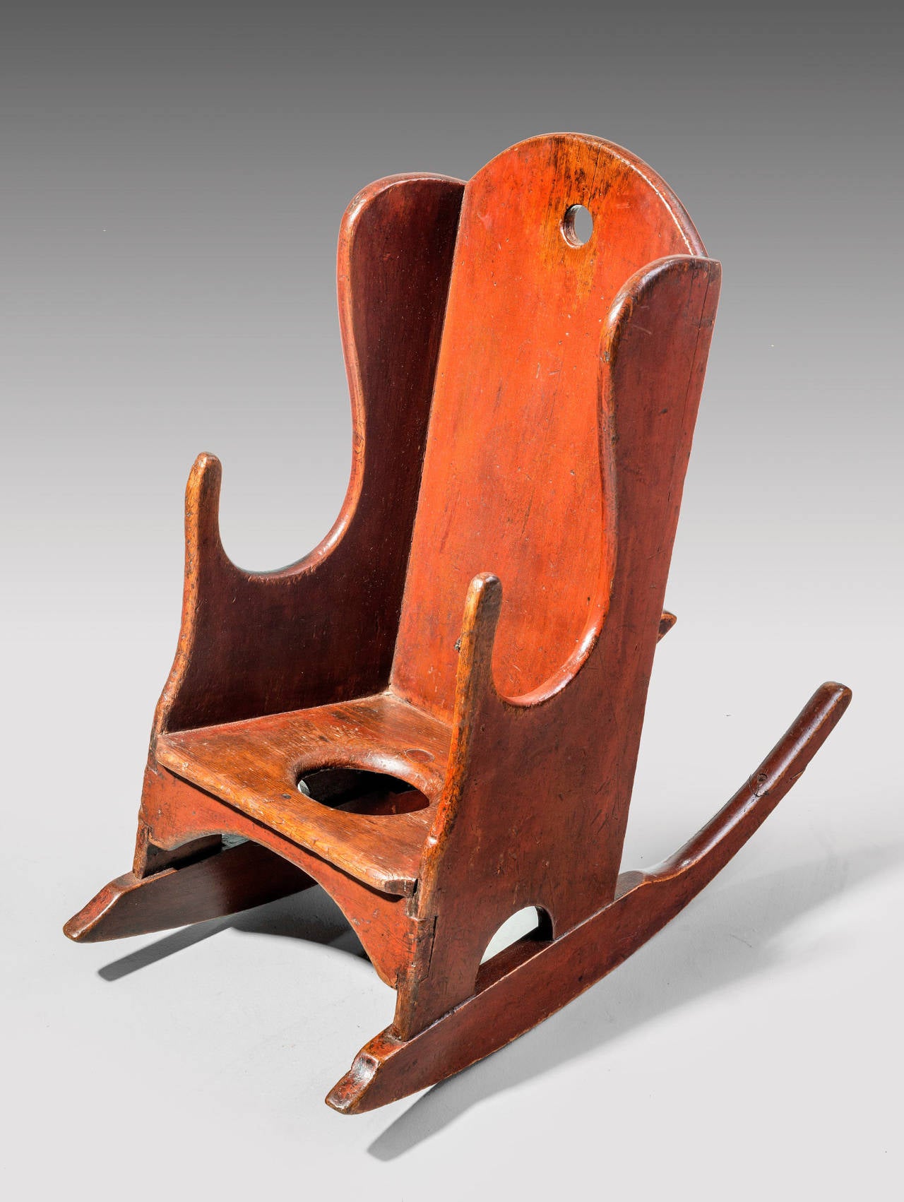 British Late Georgian Period Pine Child's Rocking Chair