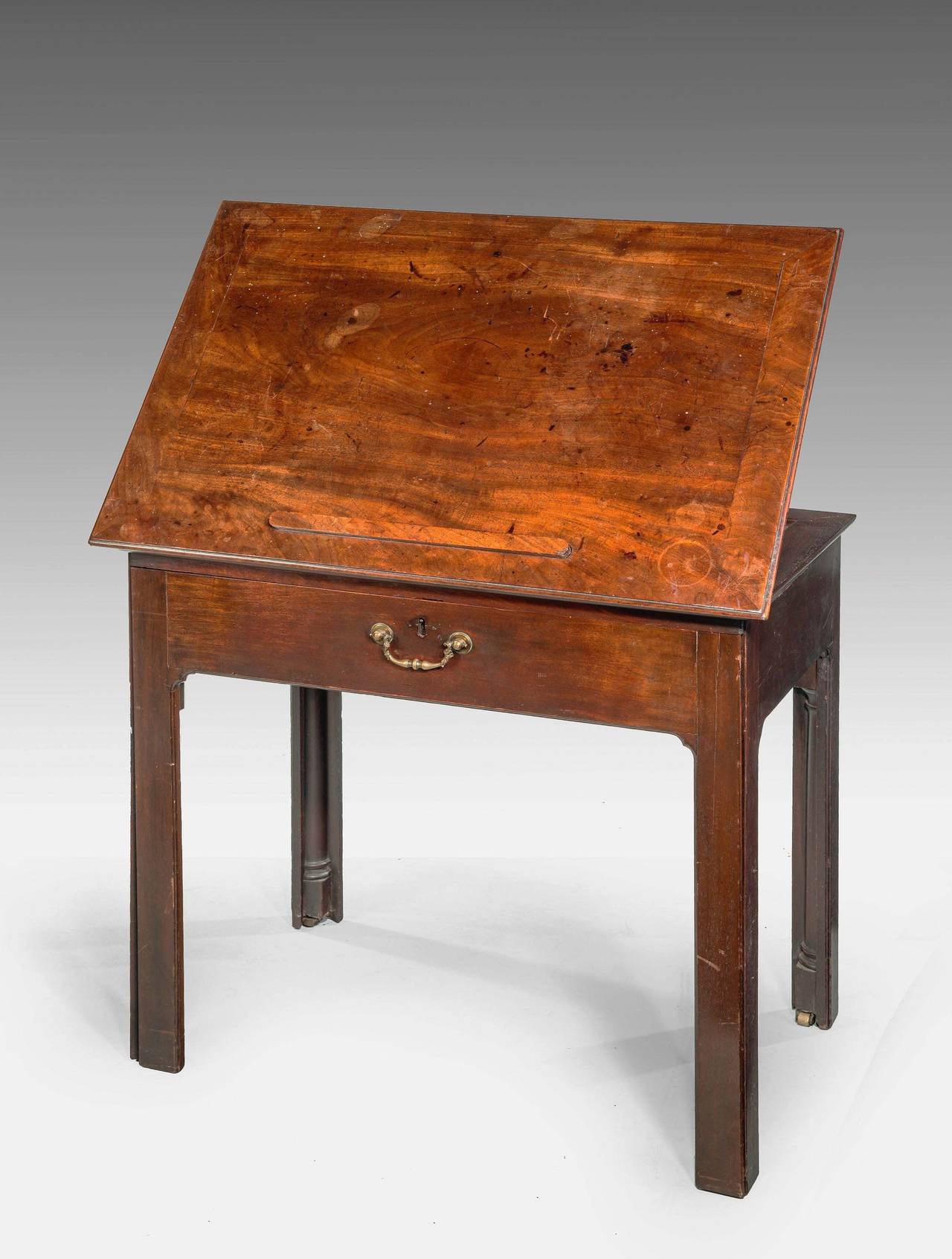 Chippendale Period Mahogany Architects Table 6