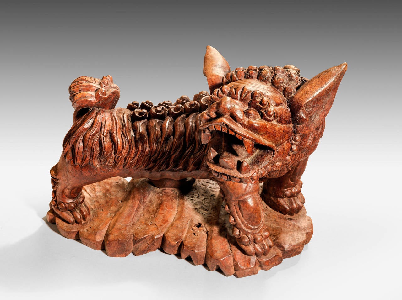 Late 19th Century Carved Wooden Dog In Good Condition In Peterborough, Northamptonshire