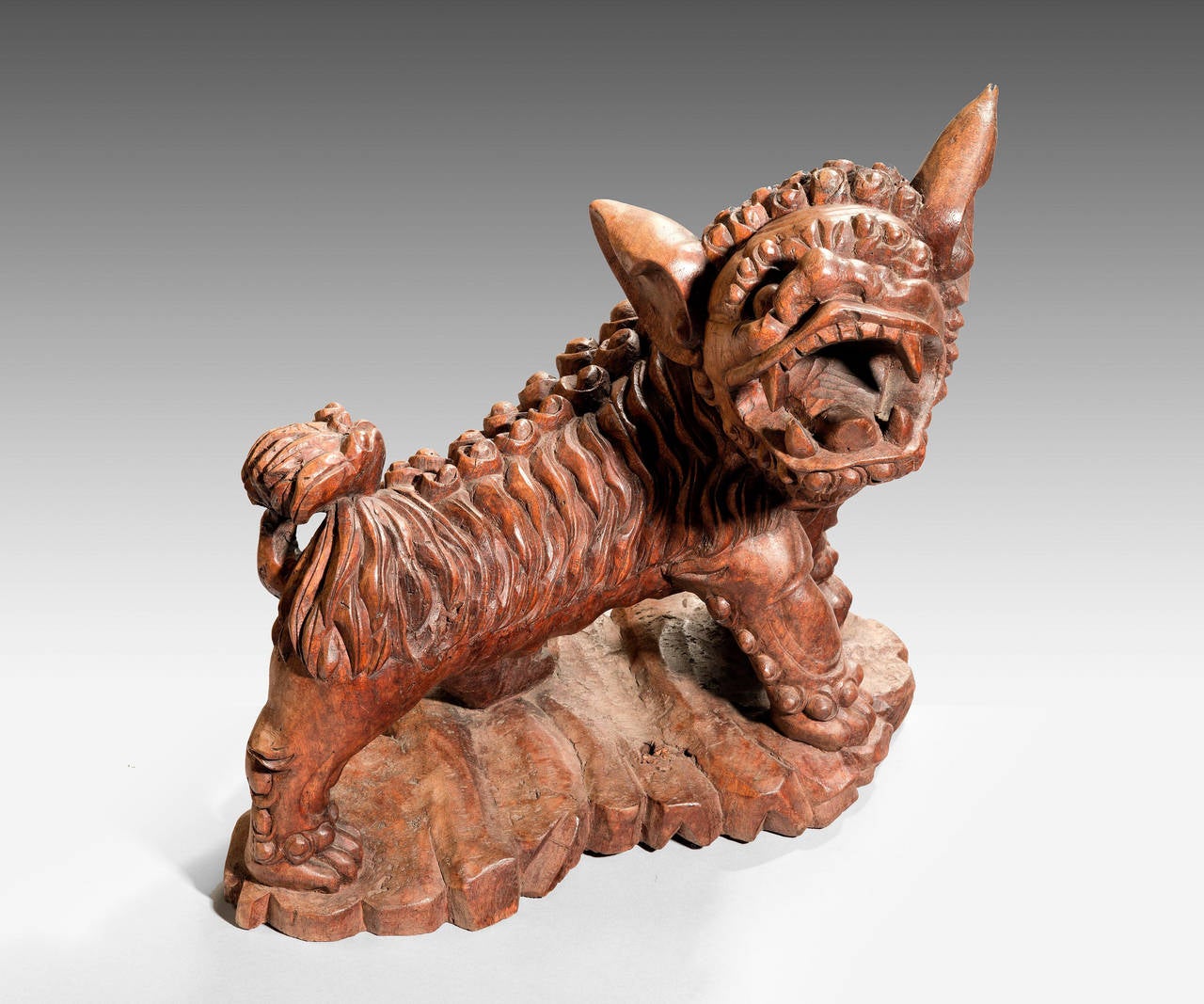 Late 19th Century Carved Wooden Dog 1