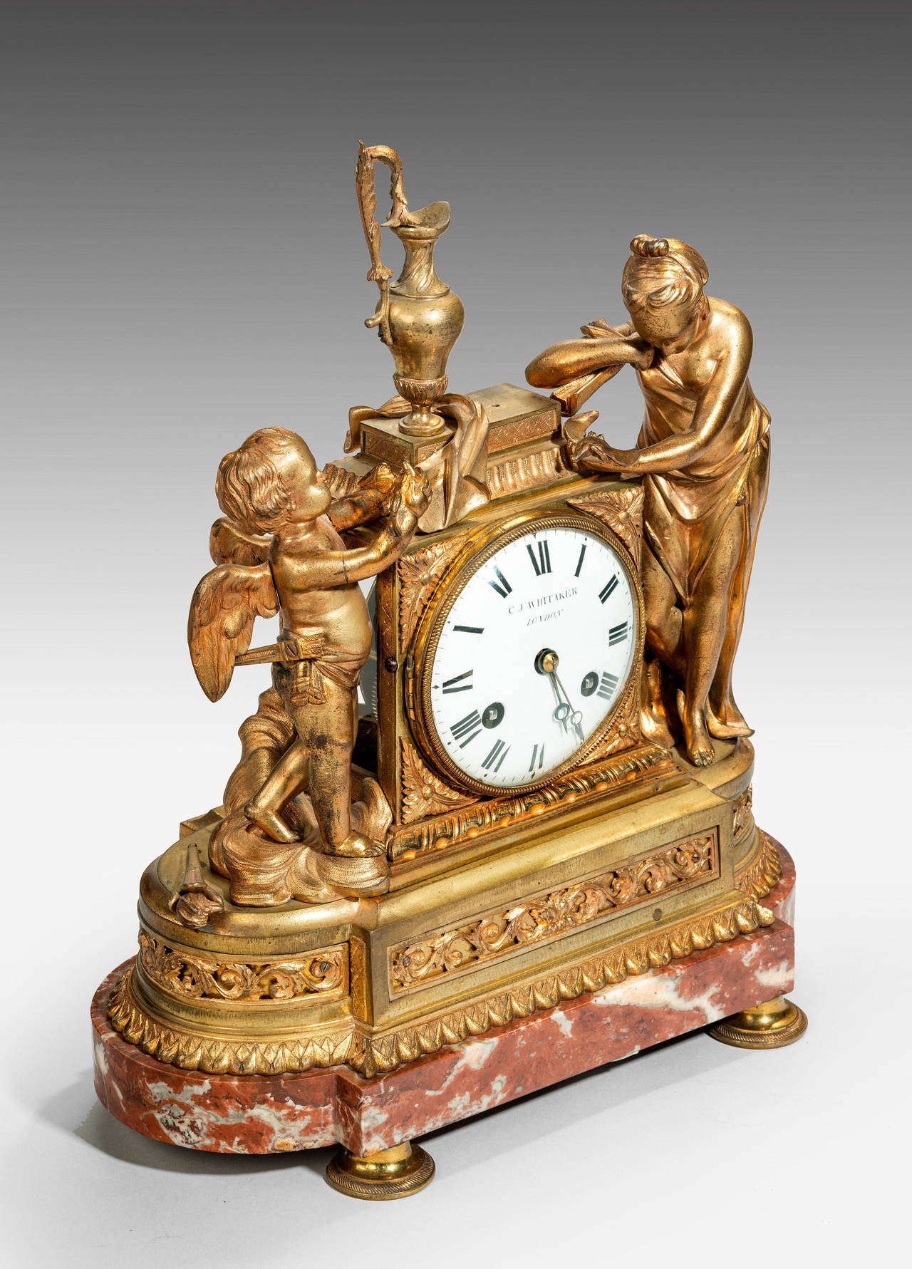 Louis XVI Period Gilt Bronze Mantel Clock In Good Condition In Peterborough, Northamptonshire