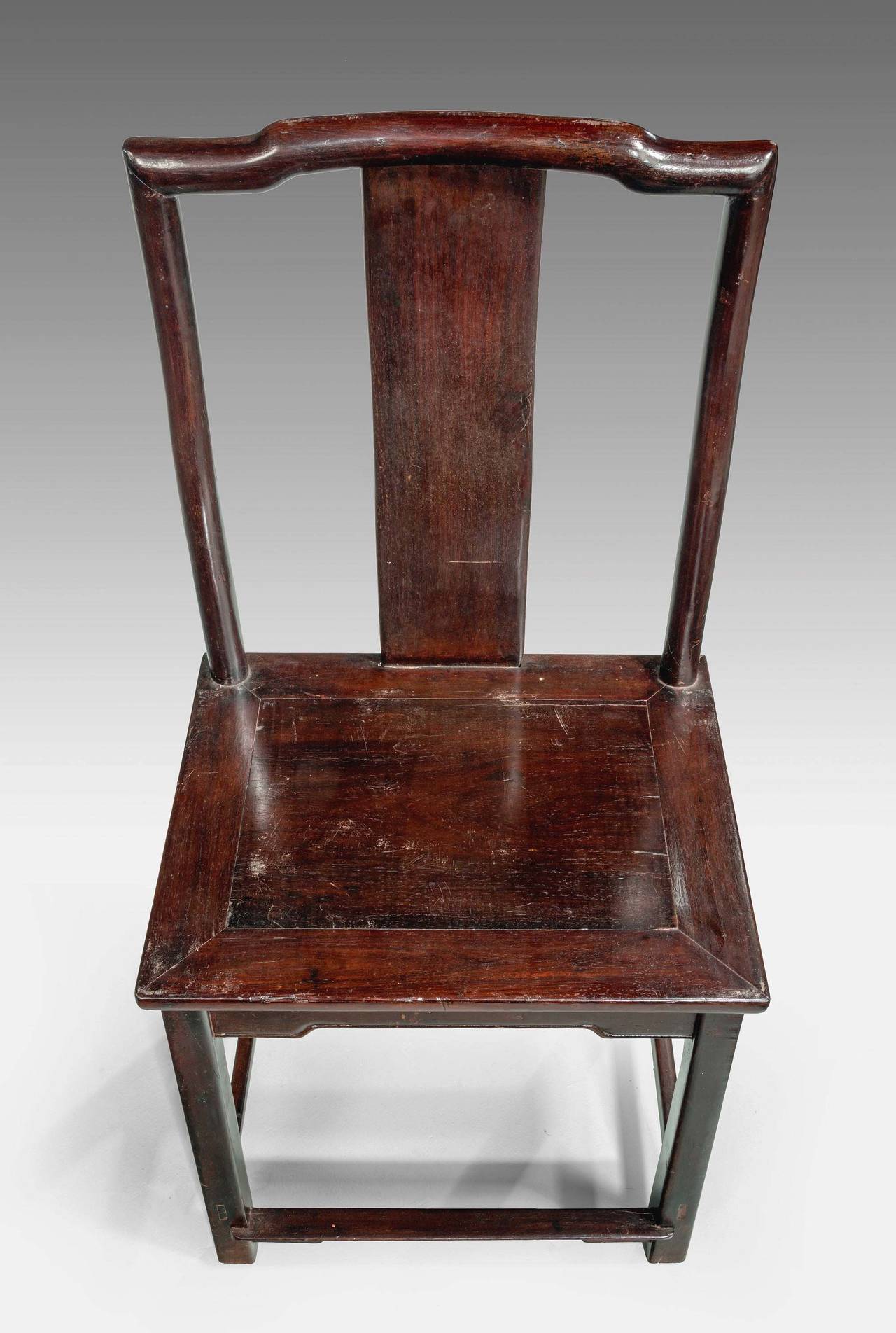 Hardwood Pair of Early 19th Century Chinese Side Chairs