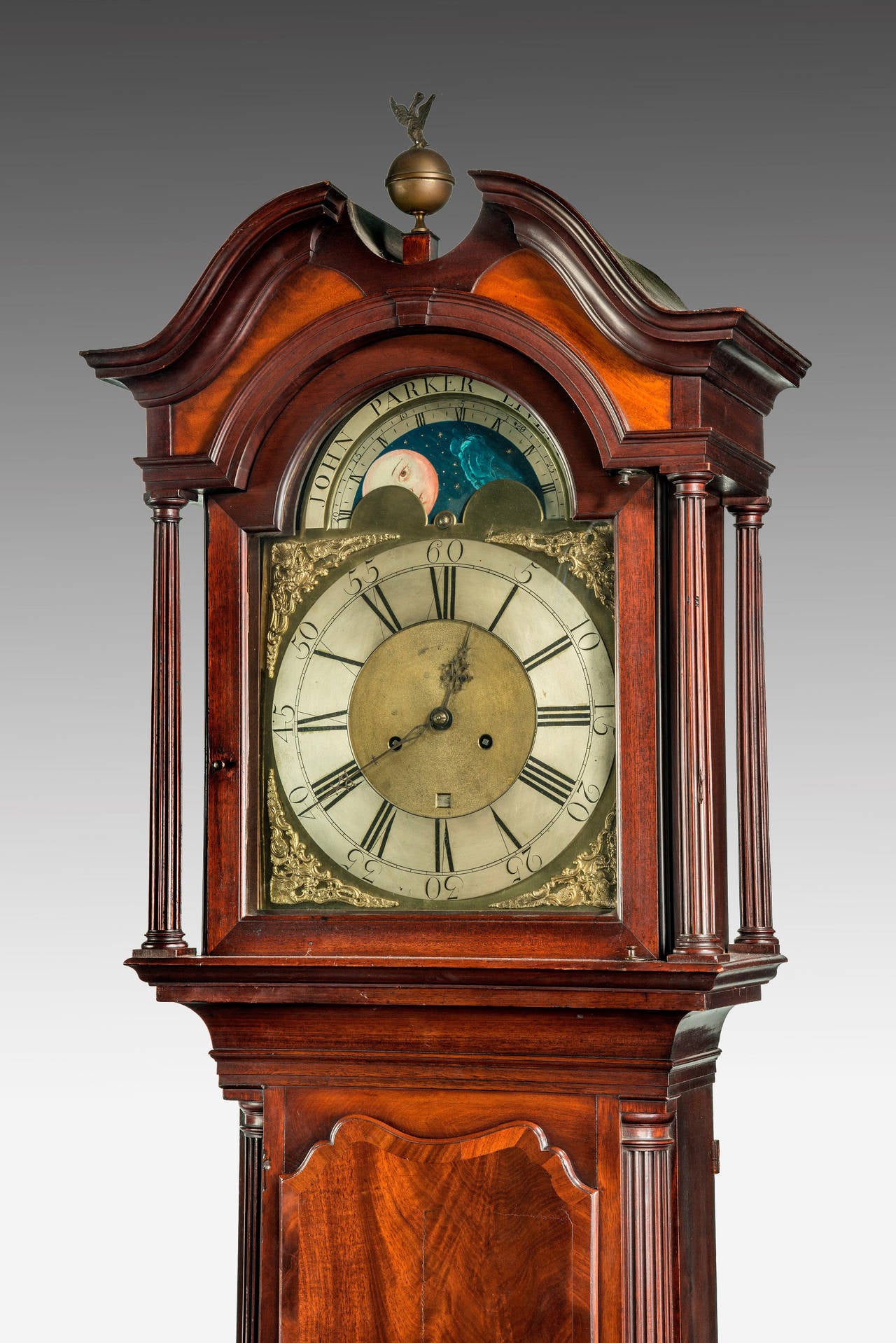 18th Century Mahogany Longcase Clock by John Parker of Liverpool In Good Condition In Peterborough, Northamptonshire