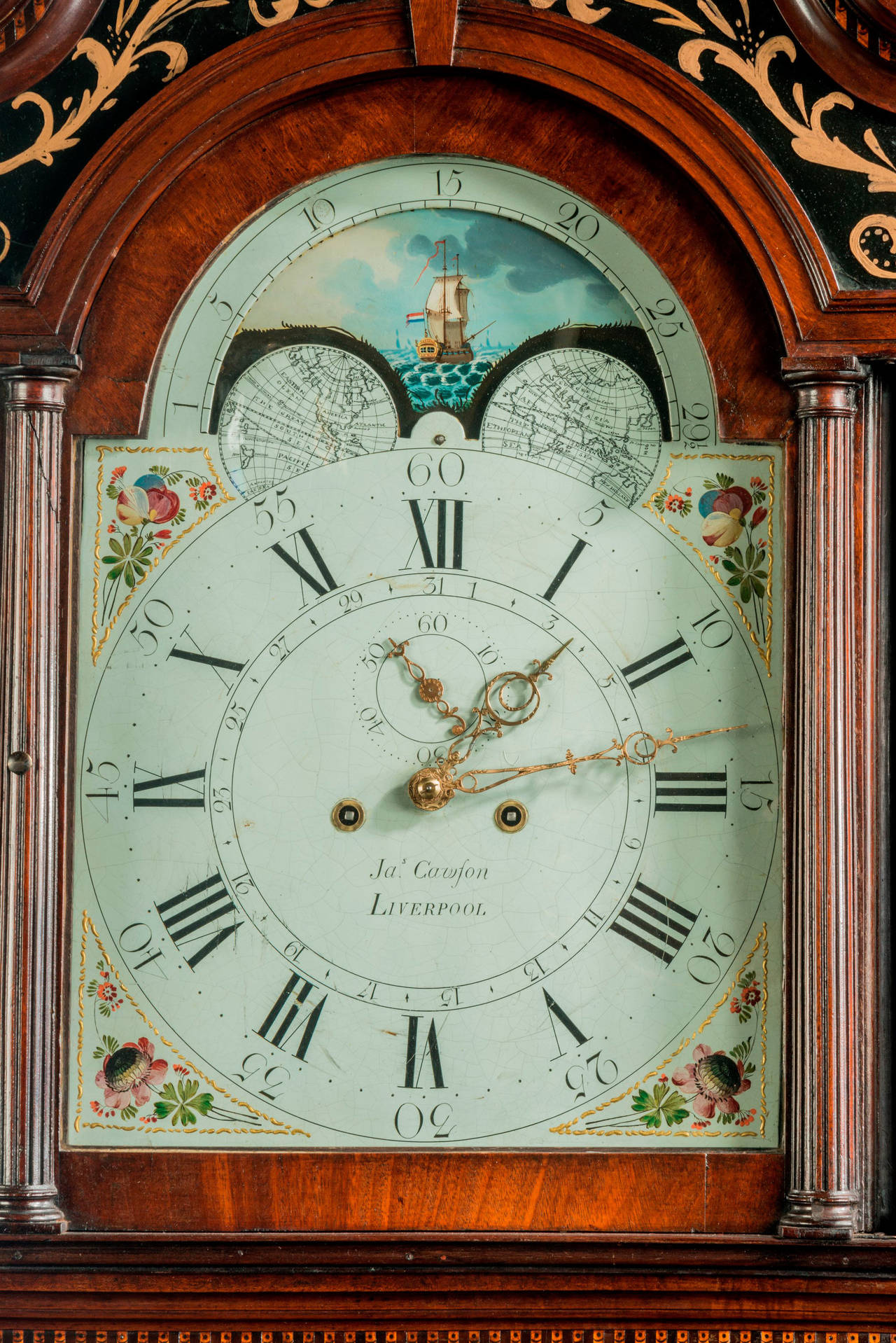 Late 18th Century 18th Century Longcase Clock by James Cawfon of Liverpool