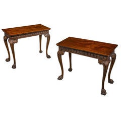 Pair of Chippendale Style Pier Tables Antique Pair of Chippendale Style Pier Tables