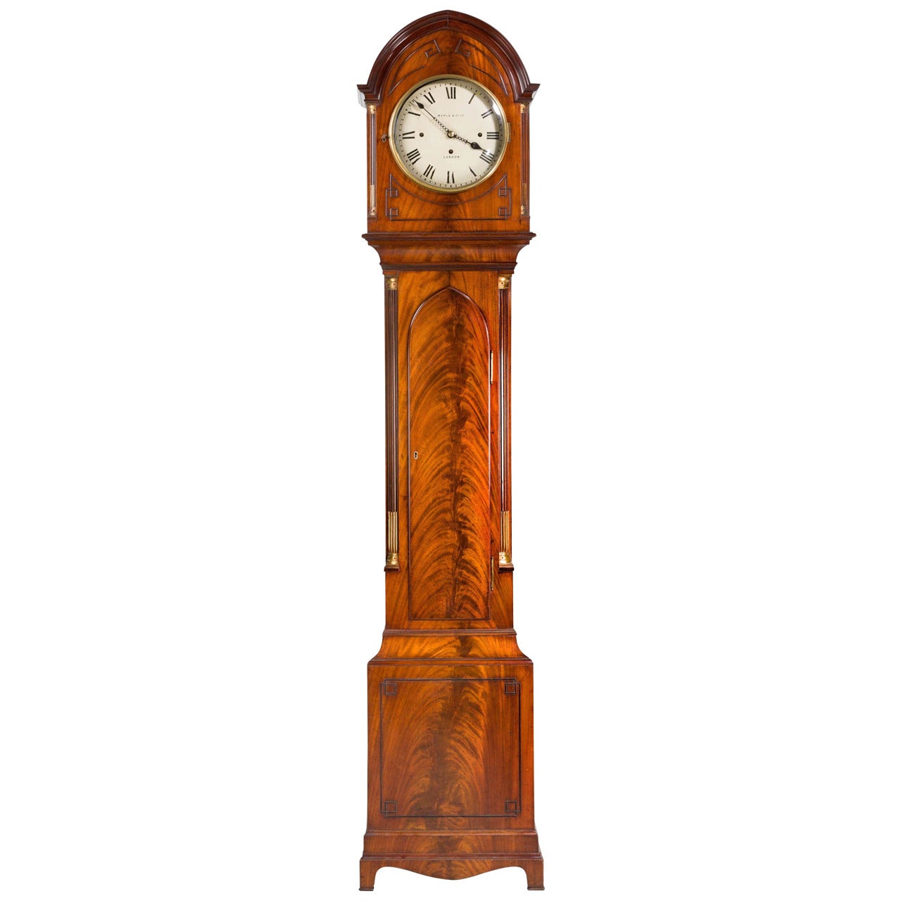 Late 19th Century Mahogany Longcase Clock by Maple and Co