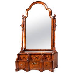 Queen Anne Walnut Dressing Mirror