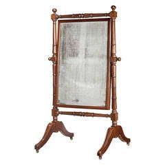 Regency Period Mahogany Cheval Mirror 3