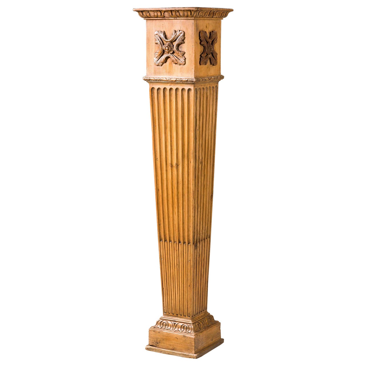 18th Century Pine Column Pedestal