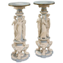 Pair Of Mid 19th Century Porcelain Columns