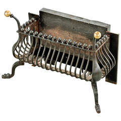 Late Regency Period Steel and Brass Grate 5