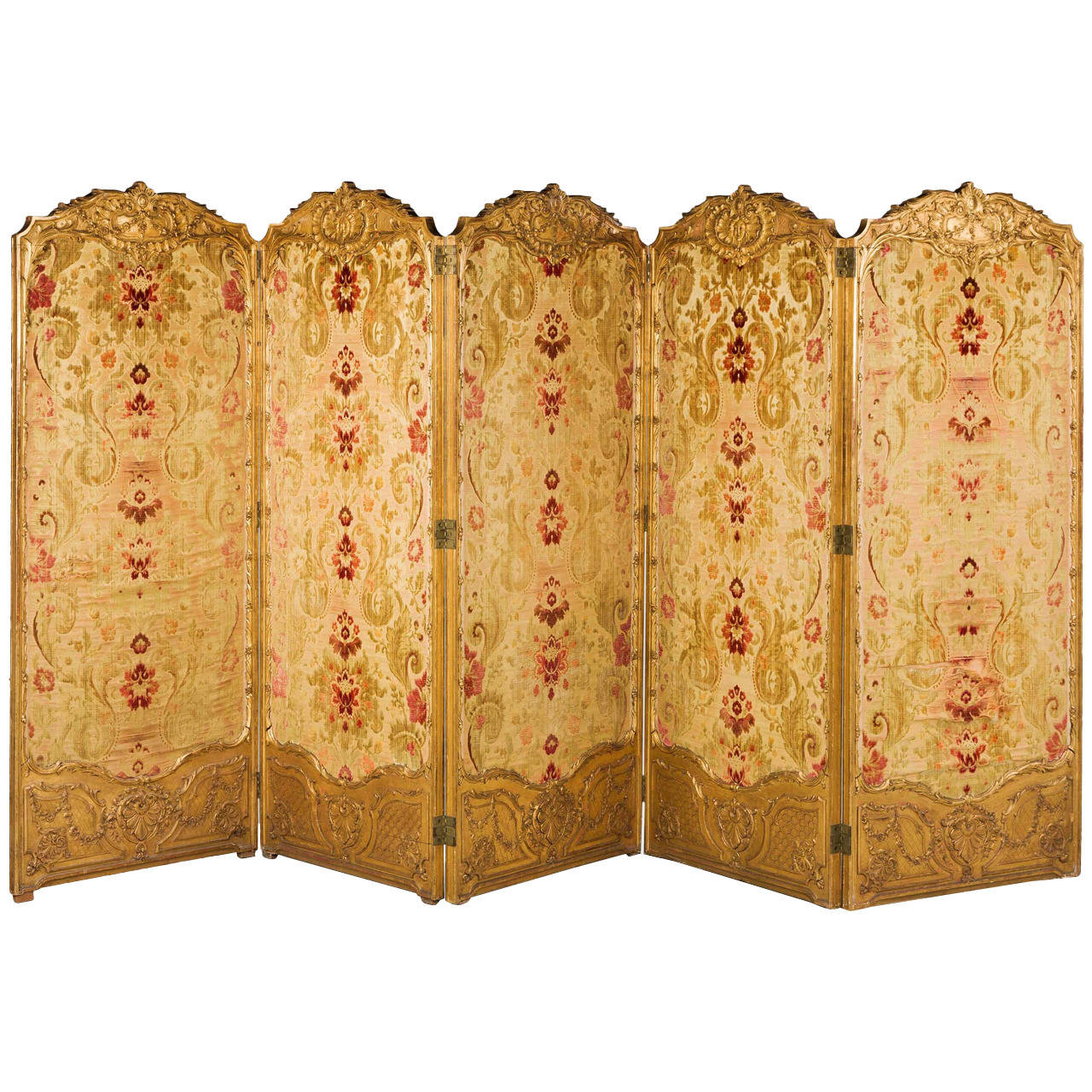19th Century French Giltwood Four-Fold Screen
