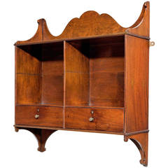 George Ill Period Pale Mahogany Hanging Shelves 6
