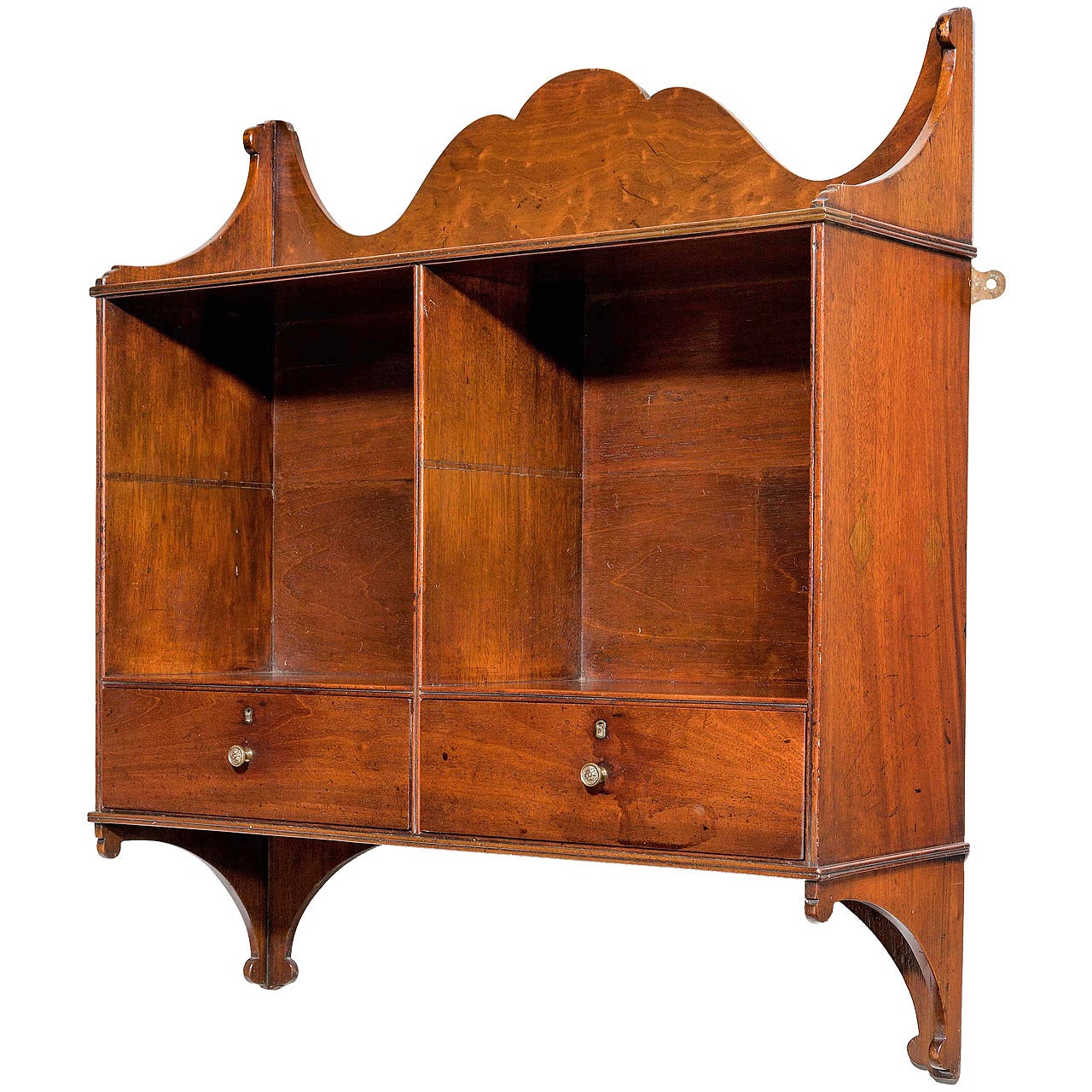 George Ill Period Pale Mahogany Hanging Shelves