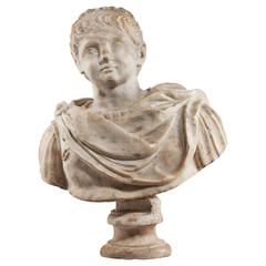 17th Century Marble Head of a Boy