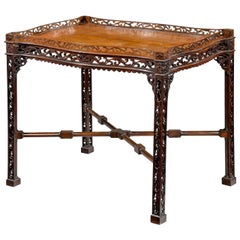 Chippendale Period Mahogany Silver Table