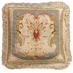 Cushion: 18th Century, Wool with a Framed Cartouche. 7