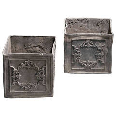 Antique Pair of Late 18th Century Period Lead Planters
