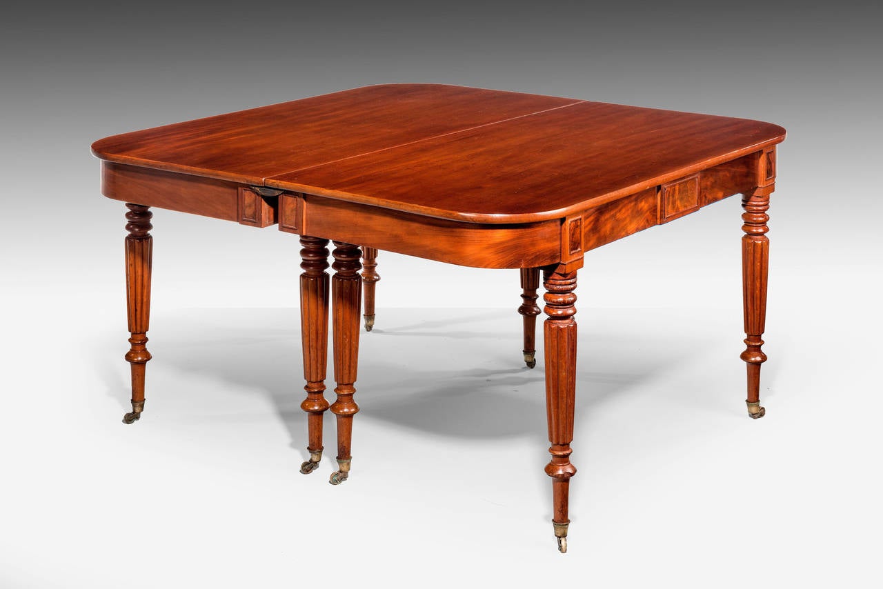 Regency Period Three-Part D-End Dining Table 1