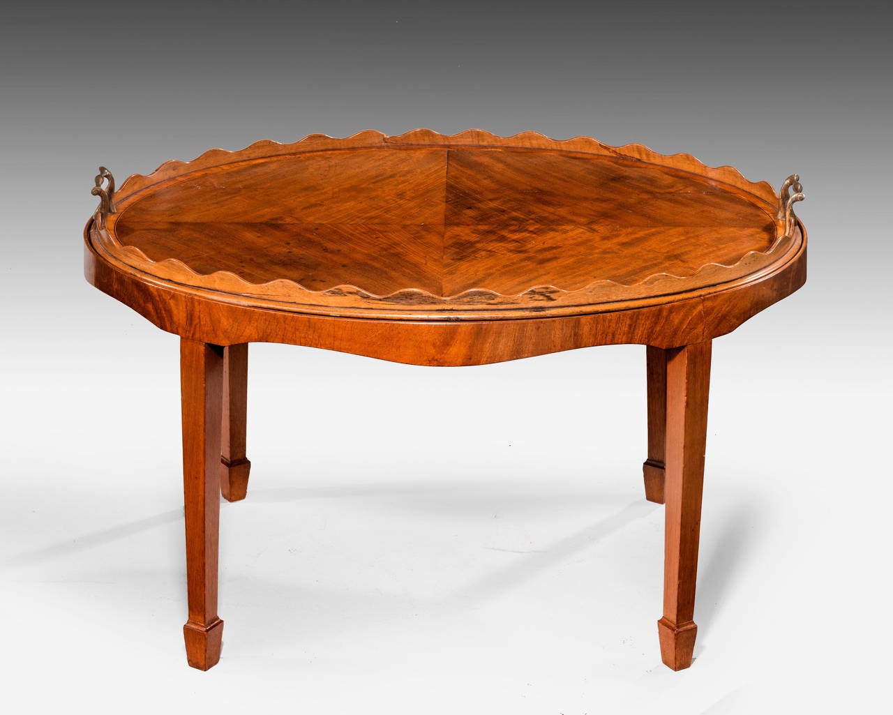 British George III Style Oval Mahogany Tray Table