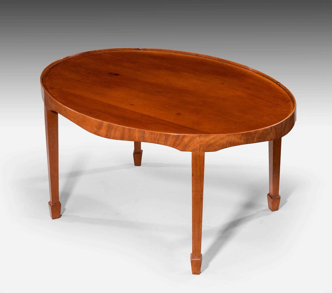 George III Style Oval Mahogany Tray Table 1
