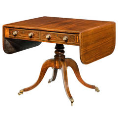 Regency Period Rosewood Sofa Table with Line Inlay