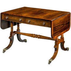 Regency Period Sofa Table with Turned Stretcher