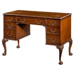Early 20th Century Chippendale Design Mahogany Writing Table