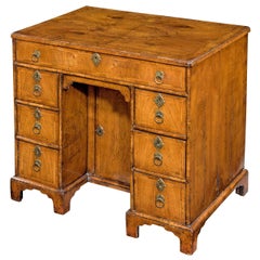 George ll Period Walnut Knee Hole Desk