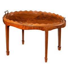 George III Style Oval Mahogany Tray Table