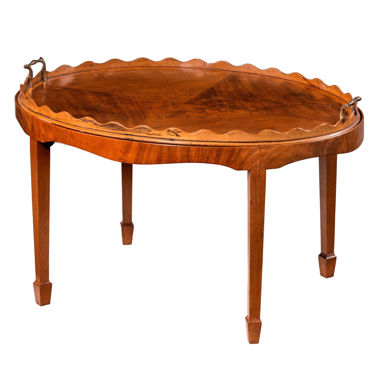 George III Style Oval Mahogany Tray Table