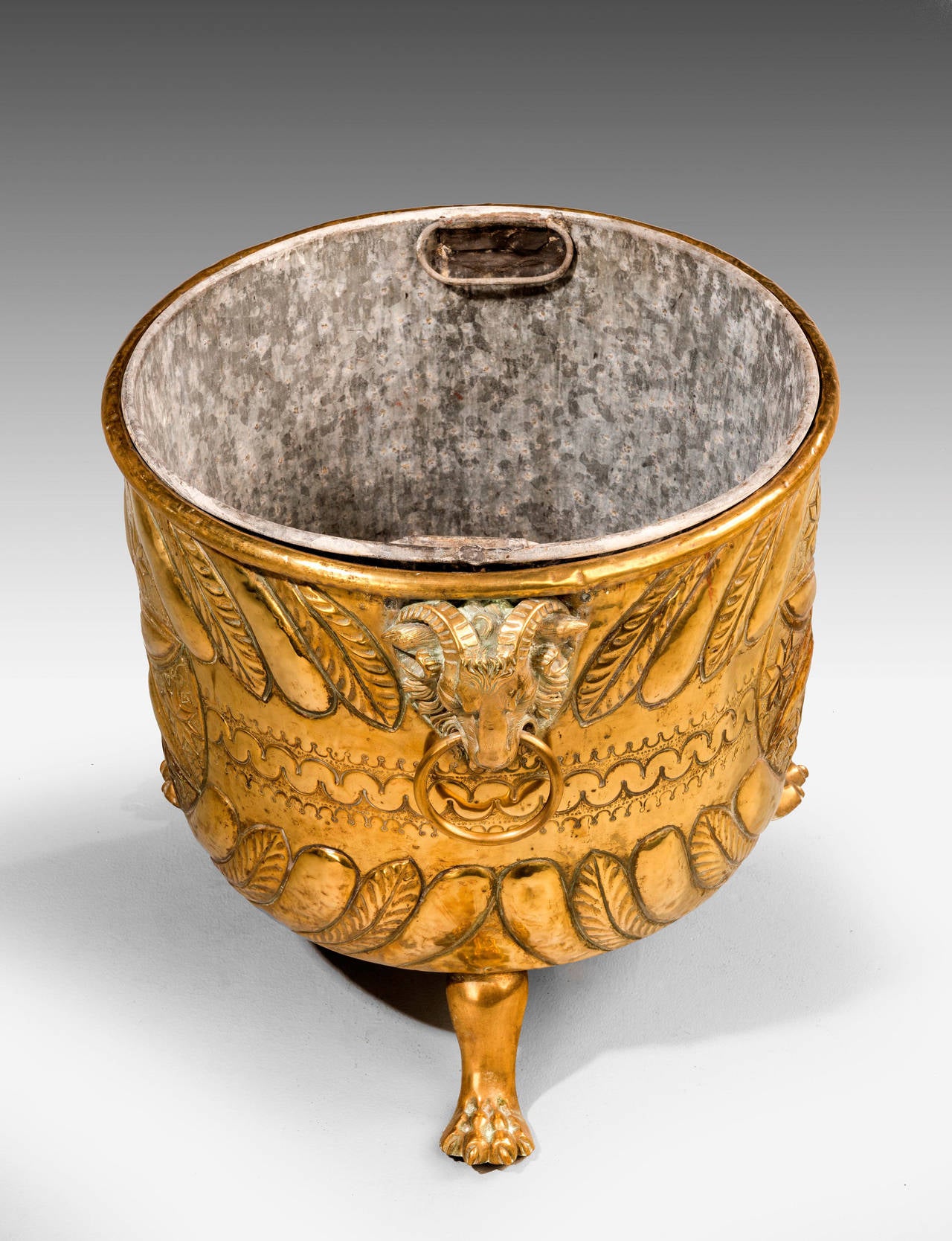 Mid-19th Century Large 19th Century Dutch Brass Container