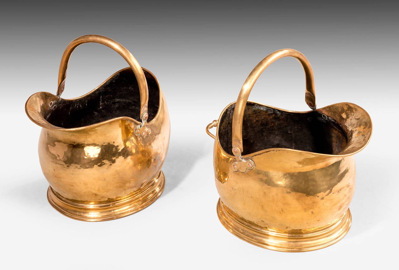 British Pair of Late 19th Century Coal Helmets