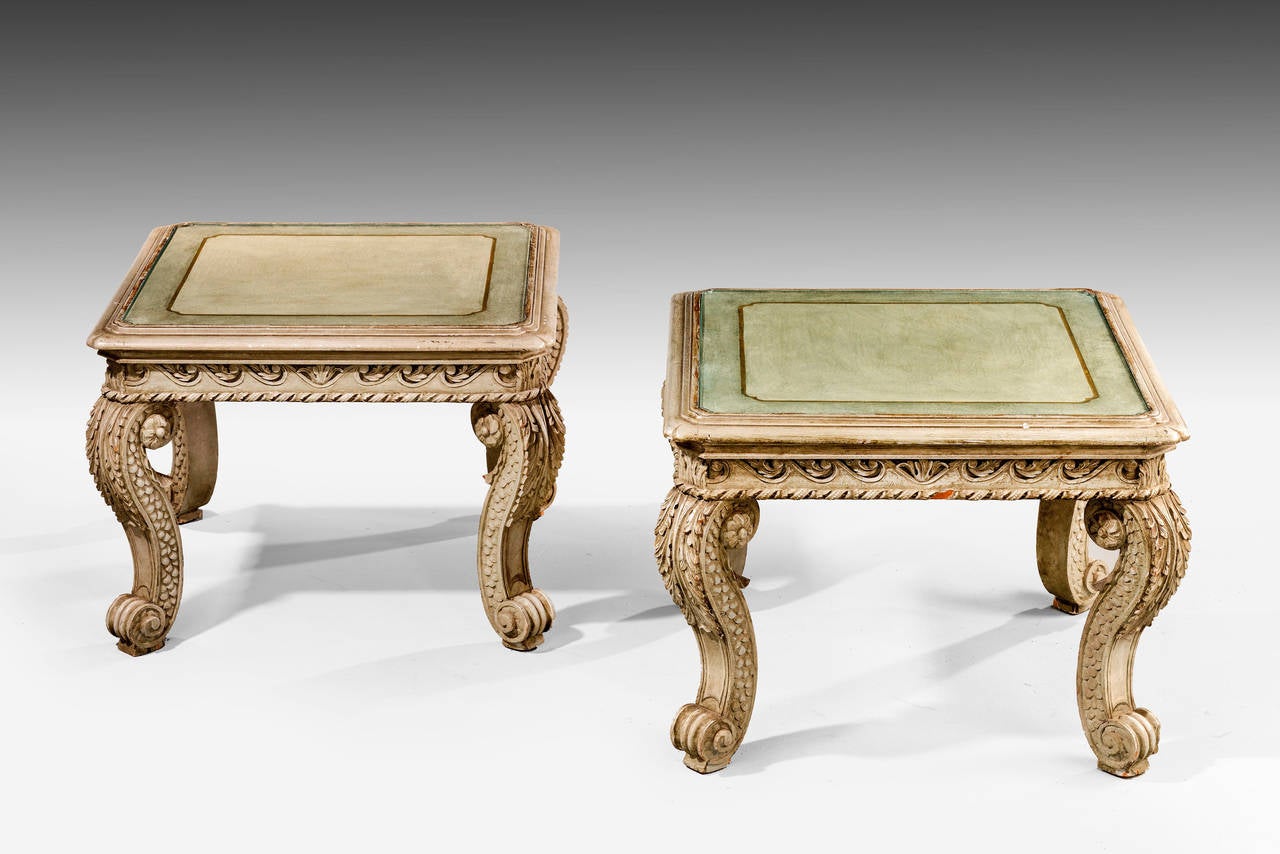 British Pair of Early 20th Century Low Occasional Tables For Sale