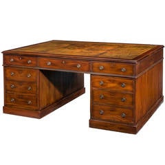 Late 19th Century Three-Part Pedestal Desk