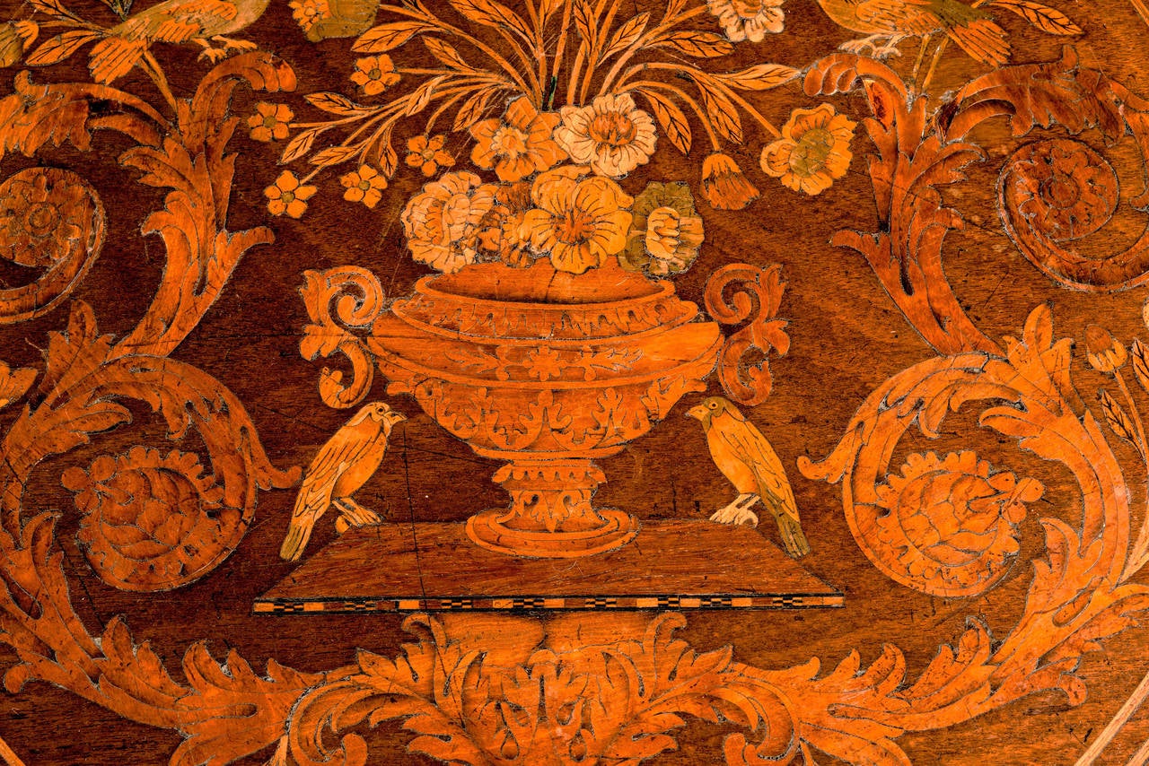 19th Century Dutch Marquetry Inlaid Tilt Table 2