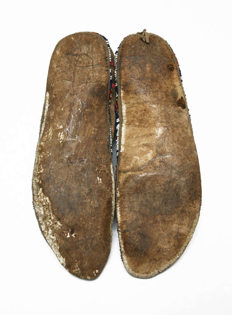 Sioux Quill Moccasins In Good Condition For Sale In Tucson, AZ