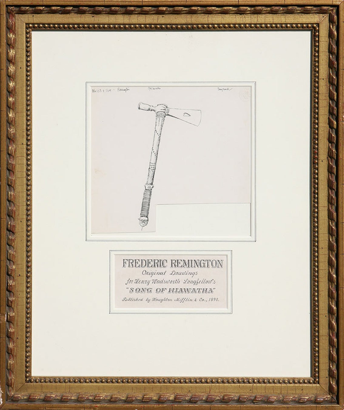 Other Original Drawing for Henry Wadsworth, Hiawatha Tomahawk For Sale