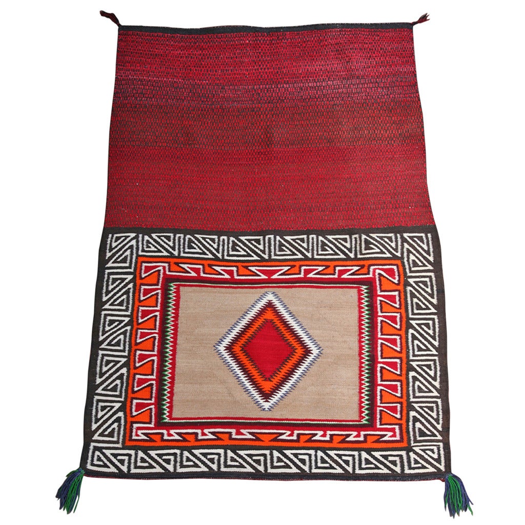 Navajo Teec Nos Pos Double Saddle Blanket For Sale