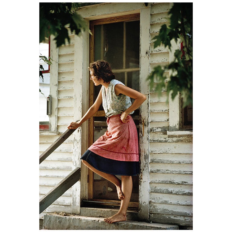 "Woman at Kitchen Door, New Haven, Vermont, Photograph 1973 For Sale